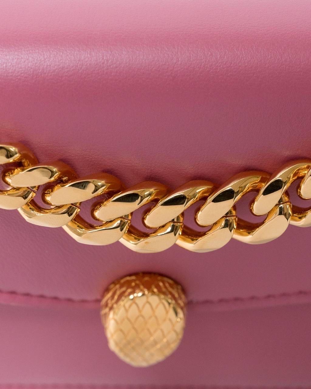 Women's Borsa a Tracolla Bvlgari Pochette Forever Snake Chain Rosa