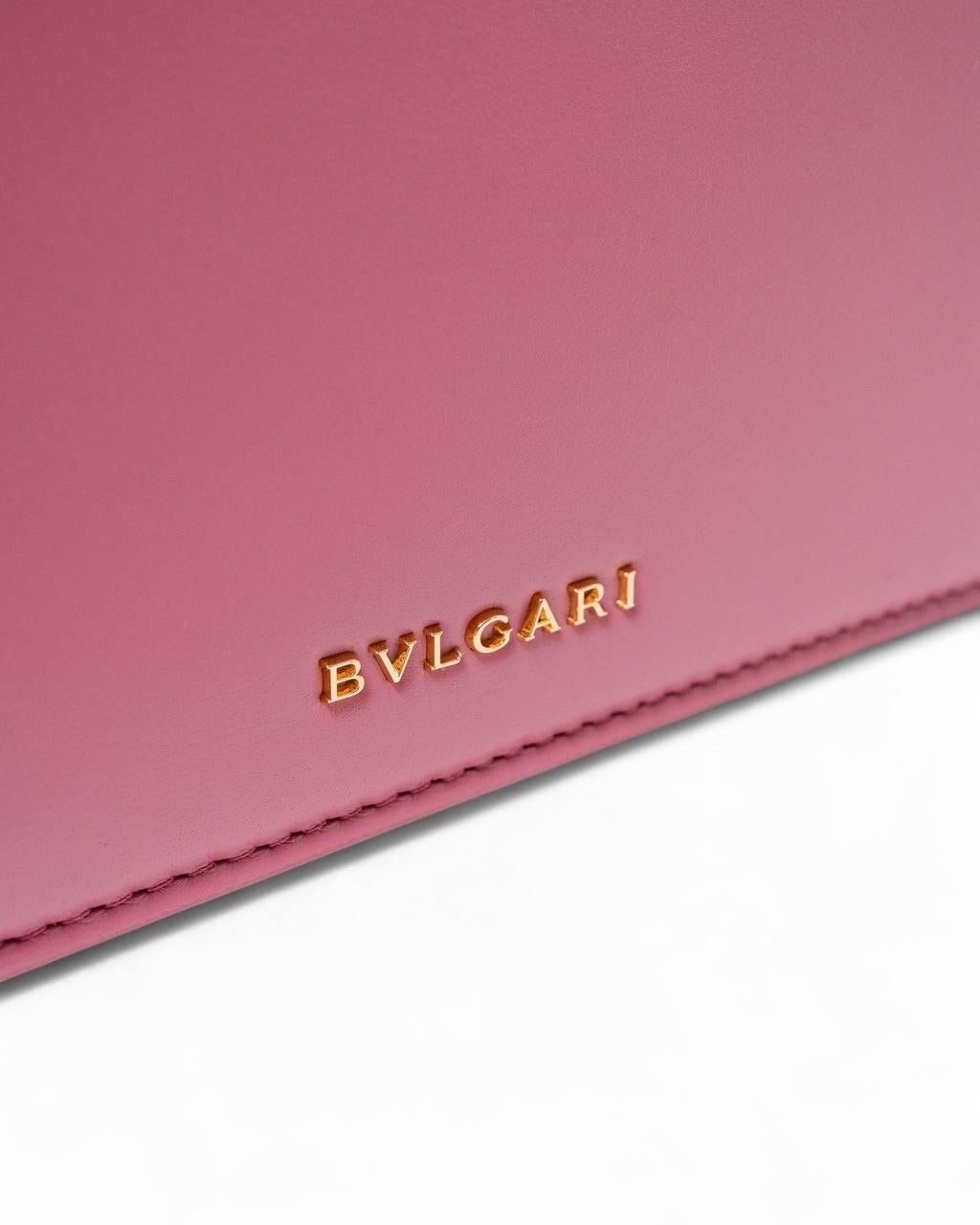 Borsa a Tracolla Bvlgari Pochette Forever Snake Chain Rosa 1