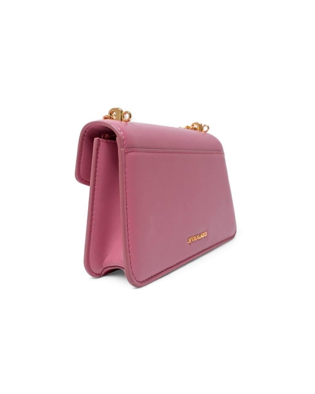Borsa a Tracolla Bvlgari Pochette Forever Snake Chain Rosa 3