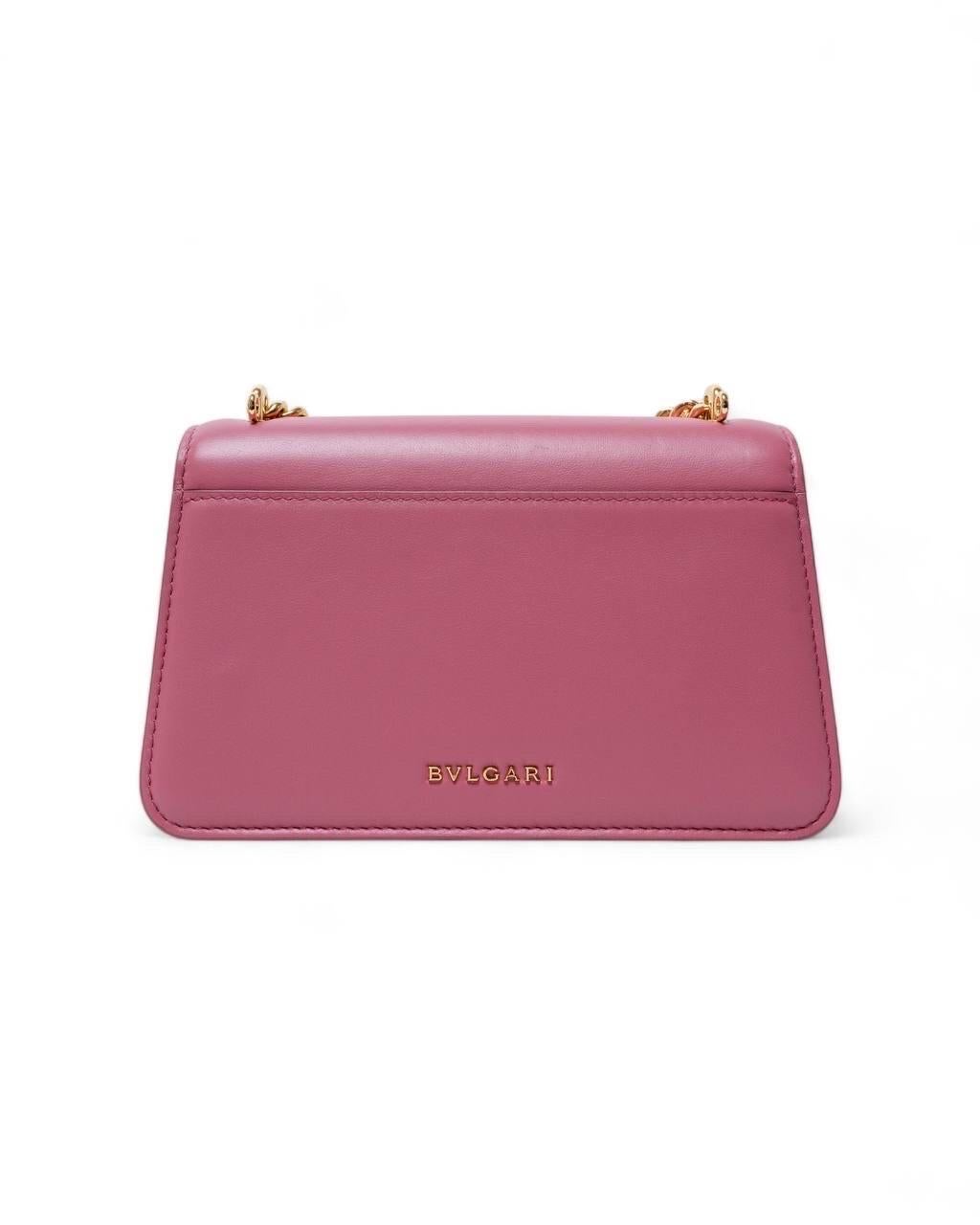 Borsa a Tracolla Bvlgari Pochette Forever Snake Chain Rosa 4
