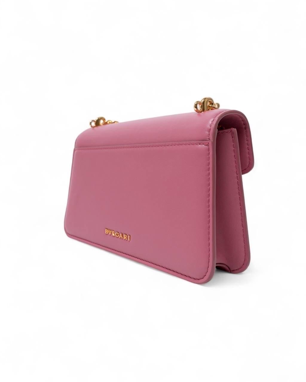 Borsa a Tracolla Bvlgari Pochette Forever Snake Chain Rosa 5