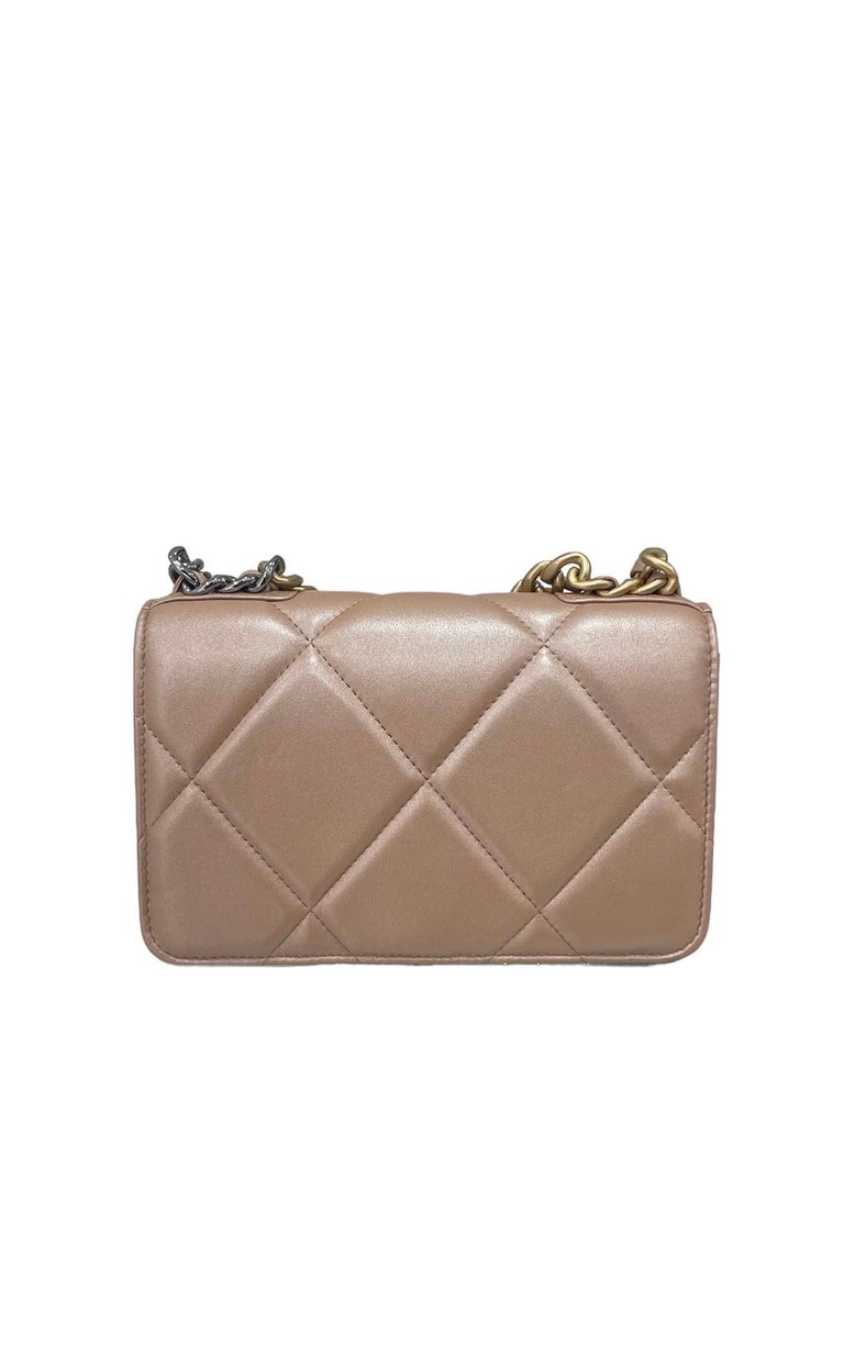 Borsa A Tracolla Chanel 19 Wallet On Chain Cipria For Sale at 1stDibs