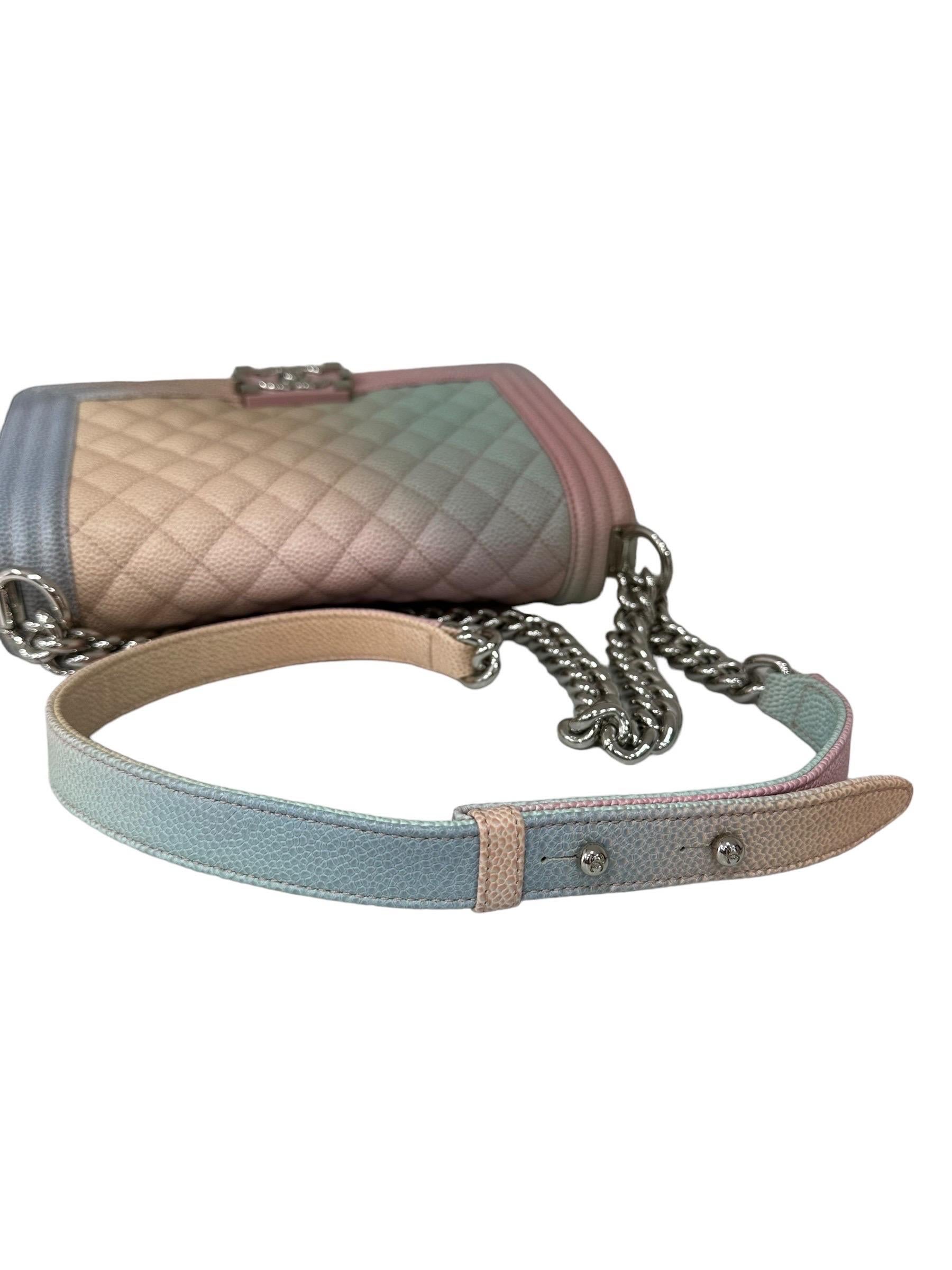 Borsa A Tracolla Chanel Boy Rainbow Caviar Media 2018 For Sale 4