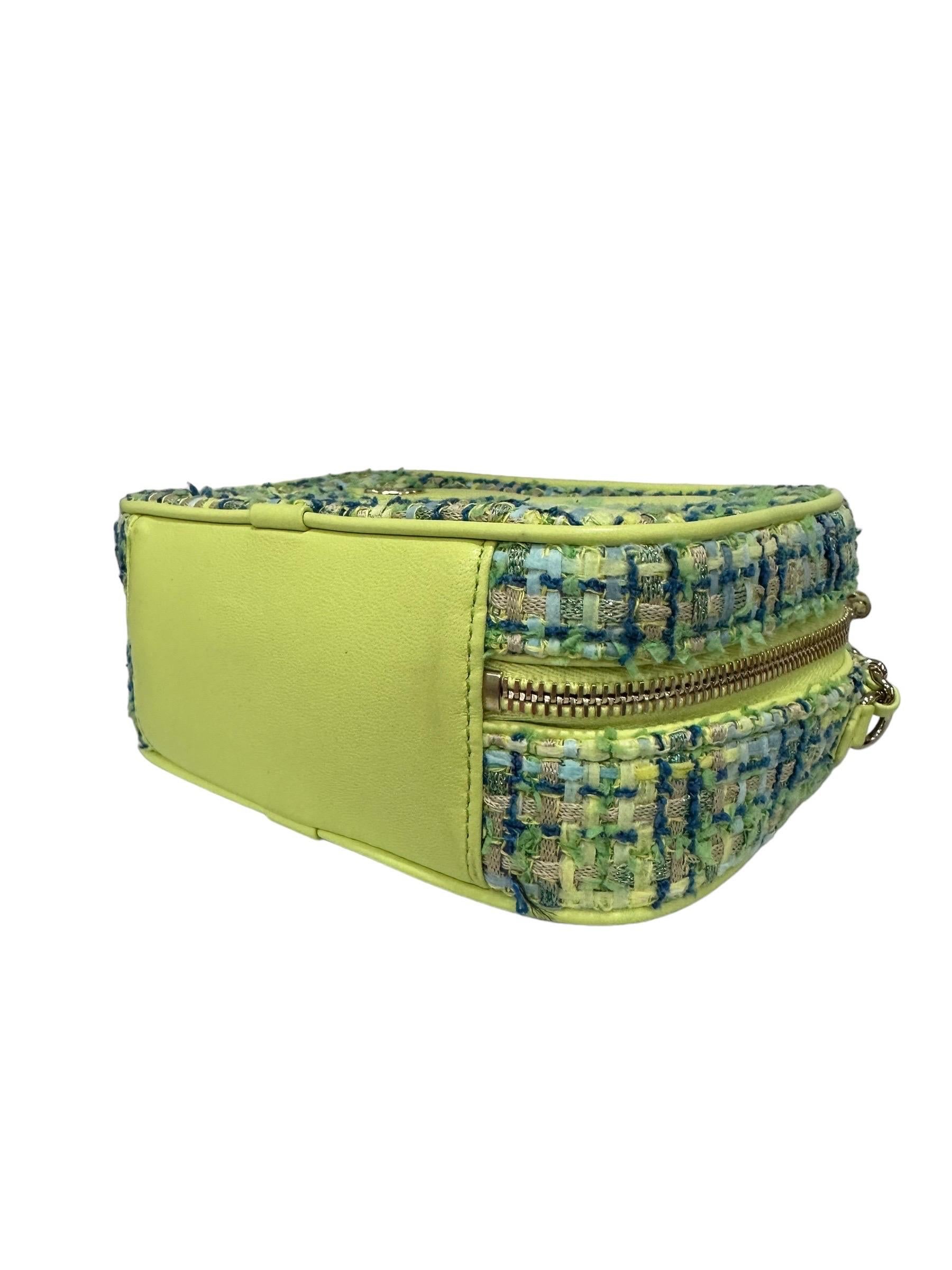 Borsa A Tracolla Chanel Camera Bag Tweed Lime 2019 For Sale 10