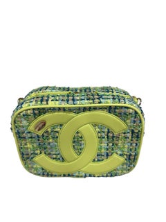 Borsa A Tracolla Chanel Sac pour appareil photo Tweed Lime 2019