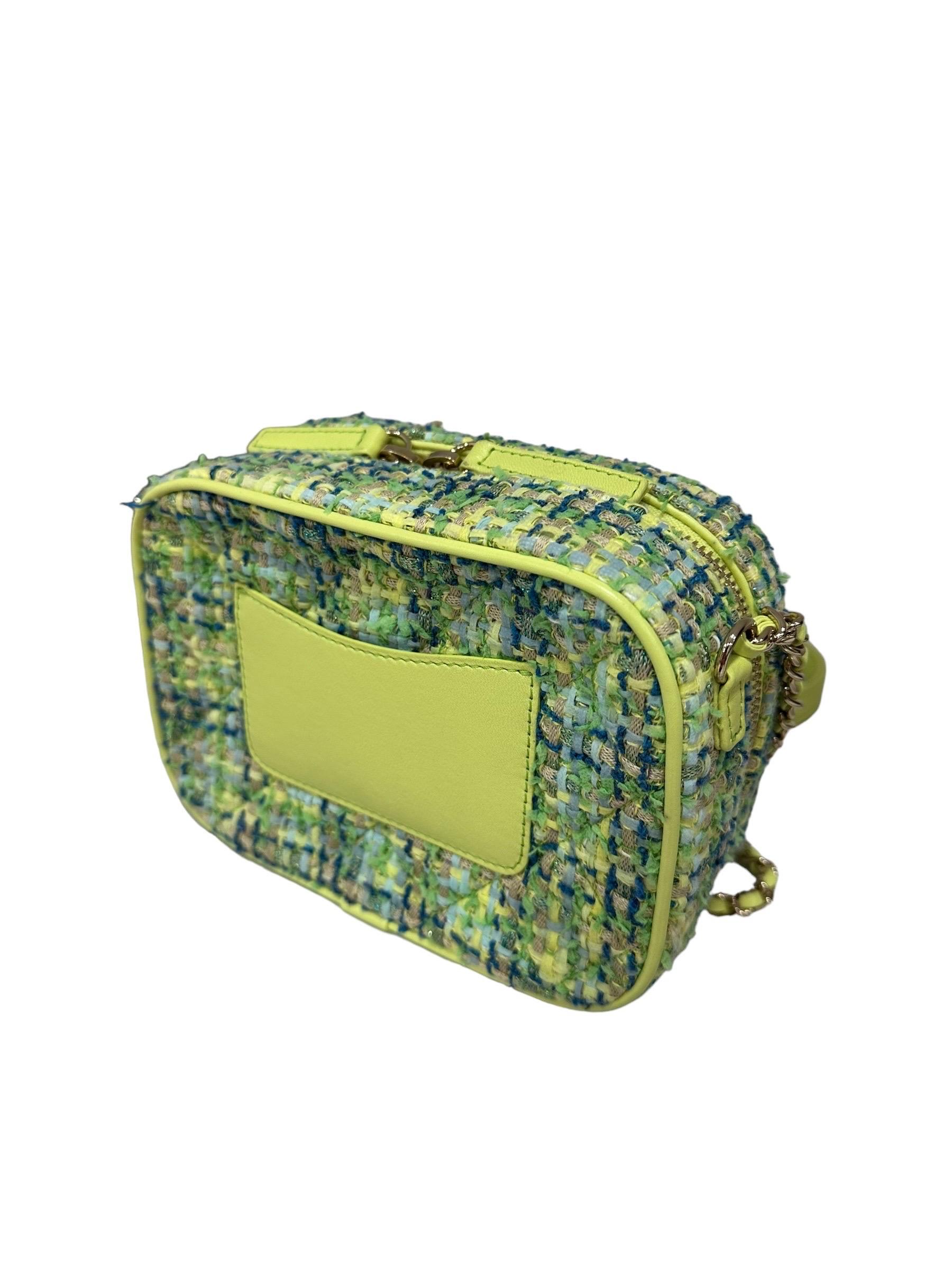 Borsa A Tracolla Chanel Camera Bag Tweed Lime 2019 For Sale 5
