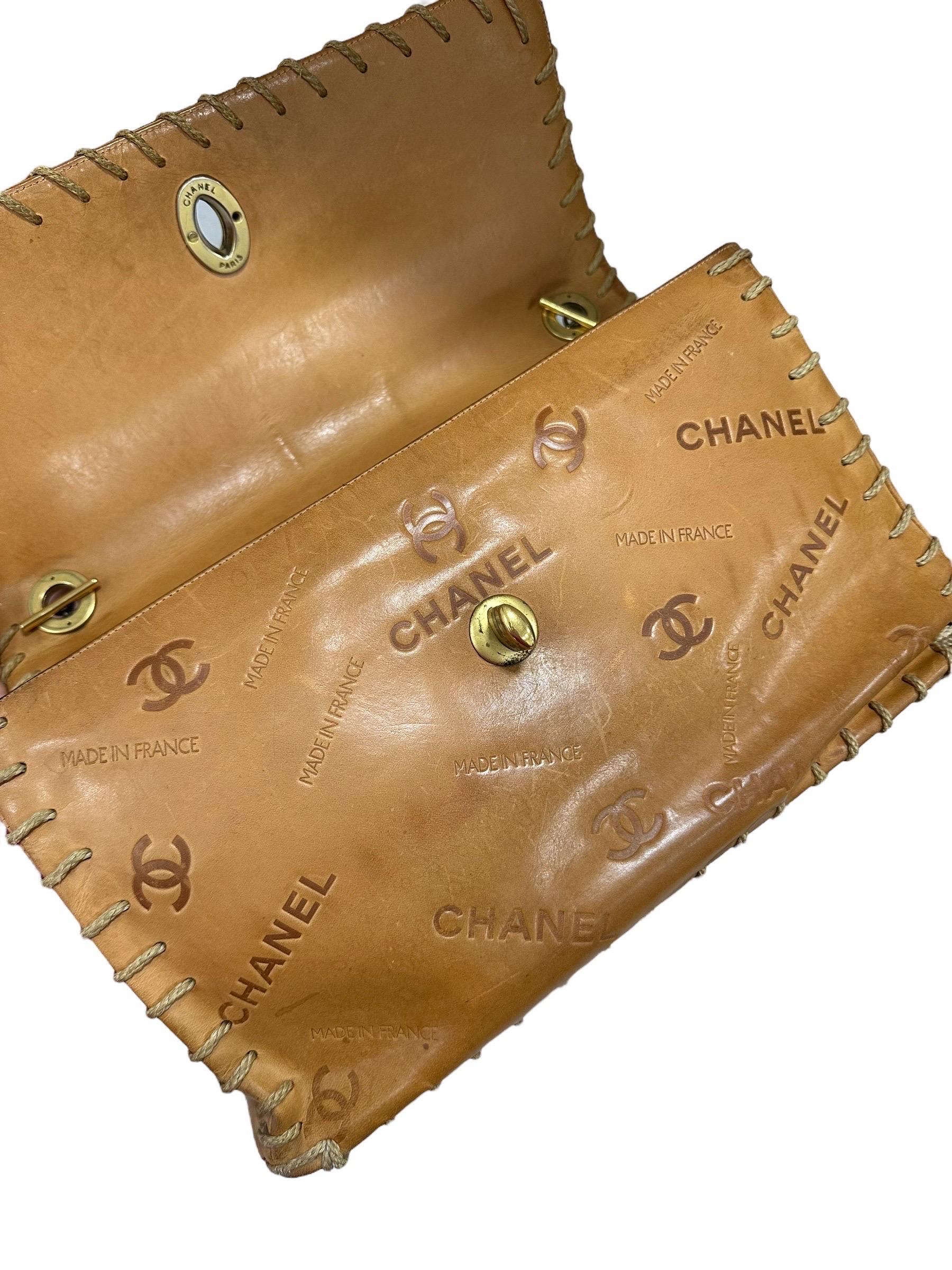 Borsa A Tracolla Chanel Maxi Jumbo Cuio L.E.1990 en vente 11