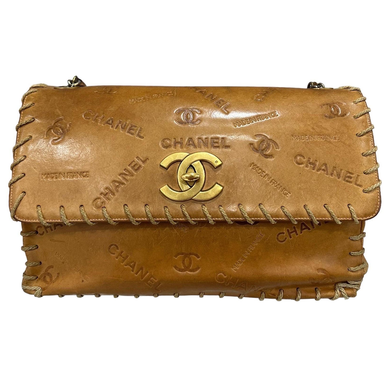 Borsa A Tracolla Chanel Maxi Jumbo Cuio L.E. 1990