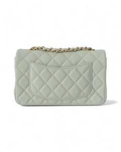 Borsa a tracolla Chanel Mini Flap 20 Carta Da Zucchero