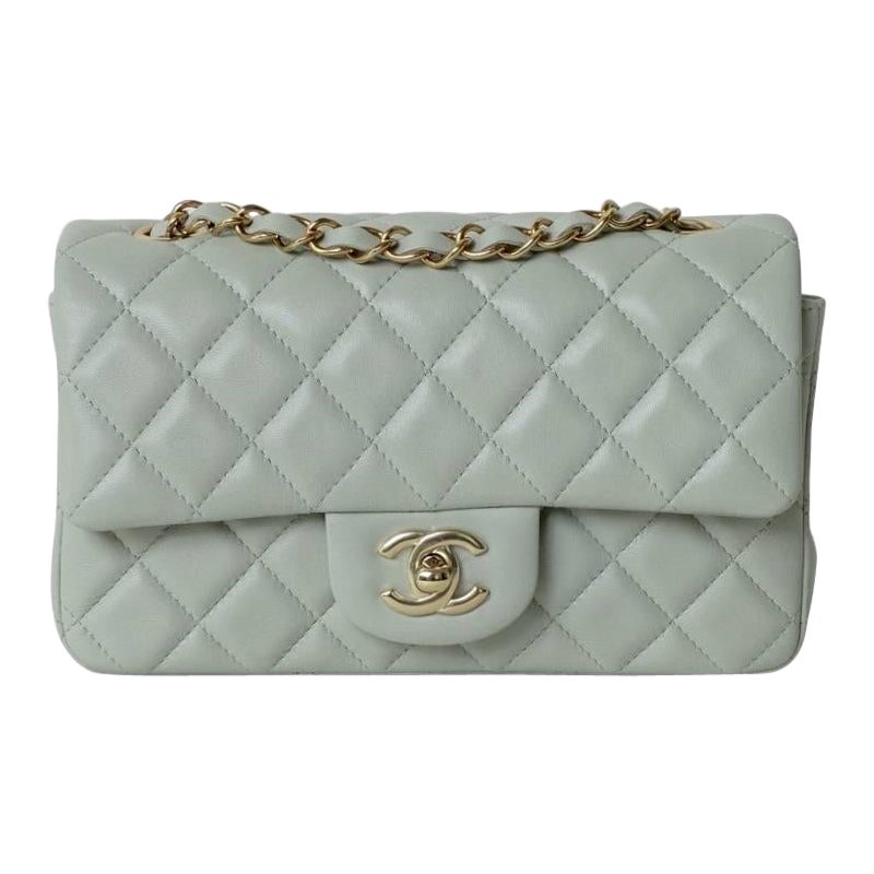 Borsa a tracolla Chanel Mini Flap 20 Carta Da Zucchero