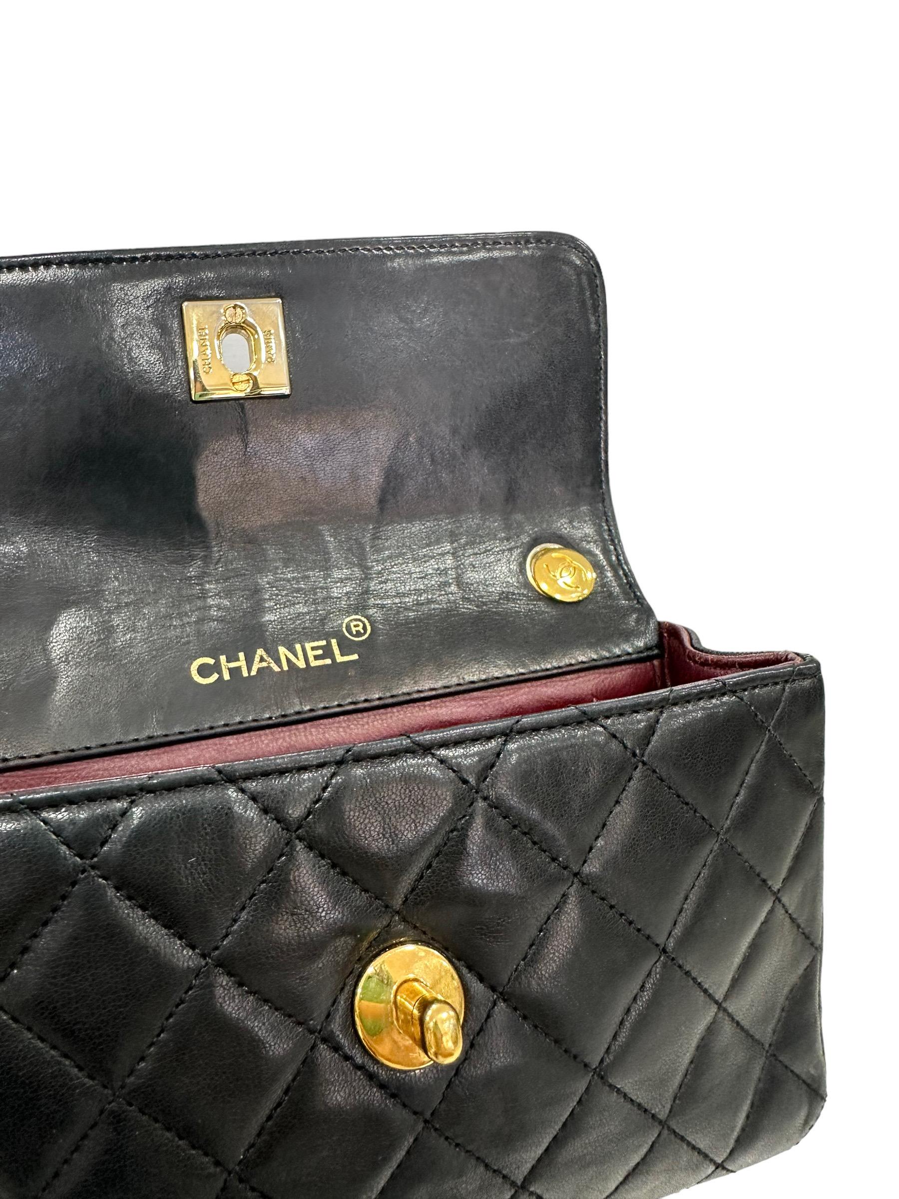Borsa A Tracolla Chanel Mini Flap Timeless Nera 1989/1991 5