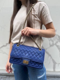 Borsa A Tracolla Chanel Reissue Blaues Jersey 2009/2010