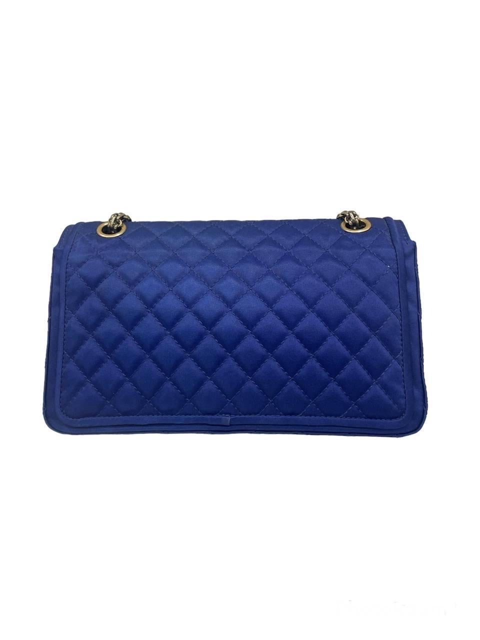 Borsa A Tracolla Chanel Reissue Blue Jersey 2009/2010 For Sale 1