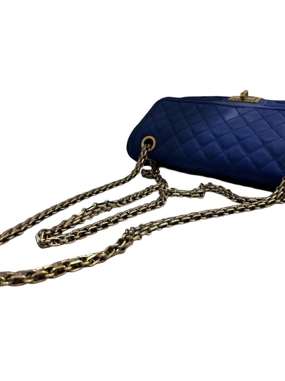 Borsa A Tracolla - Édition de Chanel en jersey bleu 2009/2010 en vente 4