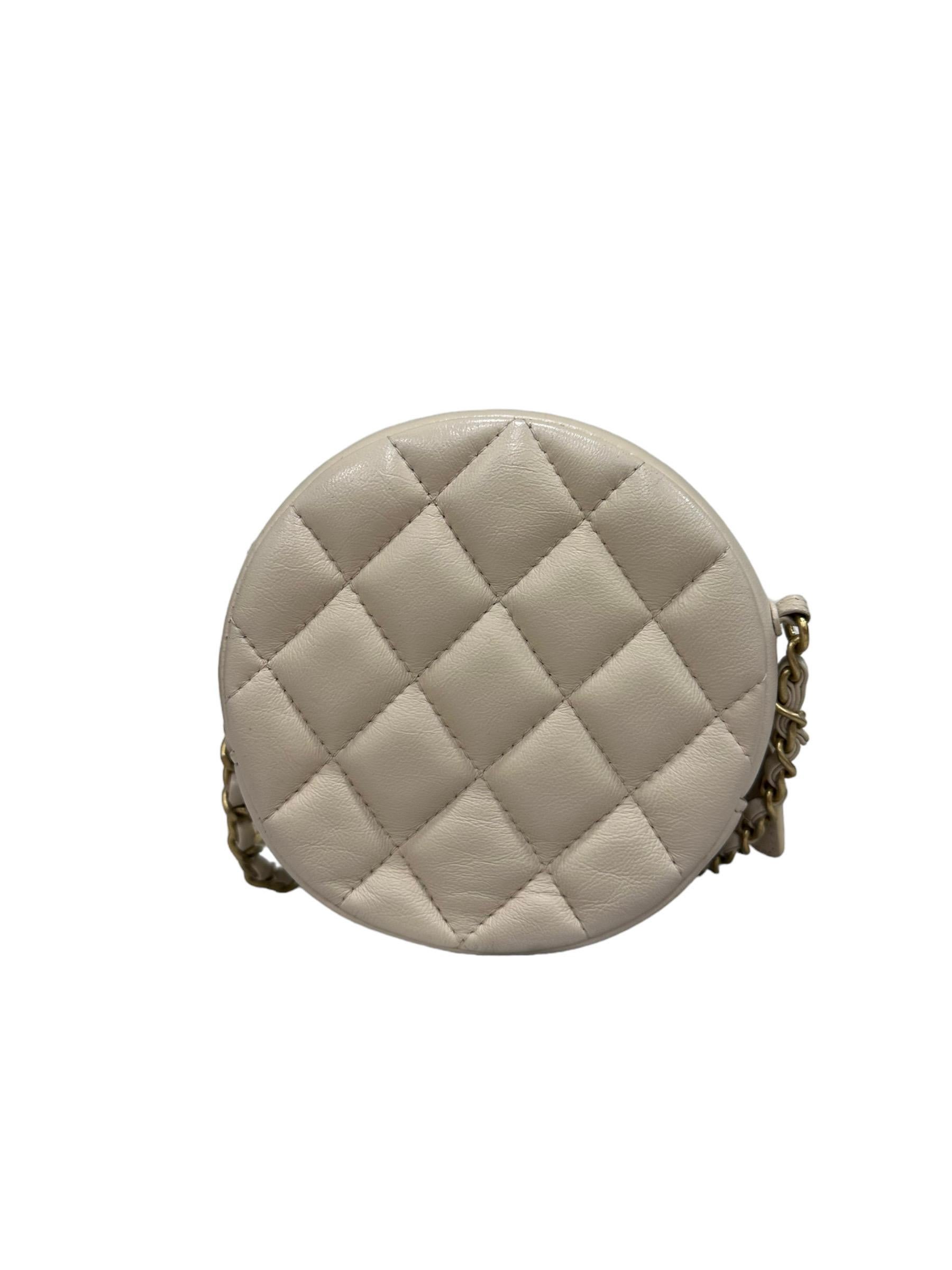 Women's Borsa A Tracolla Chanel Round Bag Beige 2020 For Sale
