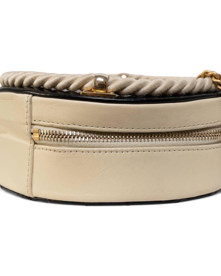 Sac Rond Bicolore En Cuir - Style Bandoulière, Occasion, Fabriqué En France