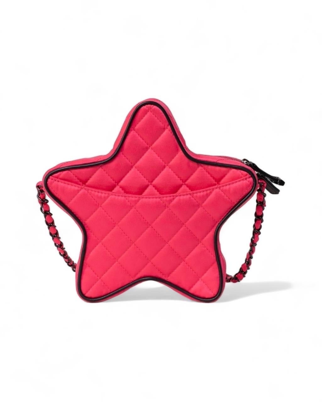Borsa a Tracolla Chanel Star Bag Bicolor Fucsia L.E In Excellent Condition For Sale In Torre Del Greco, IT