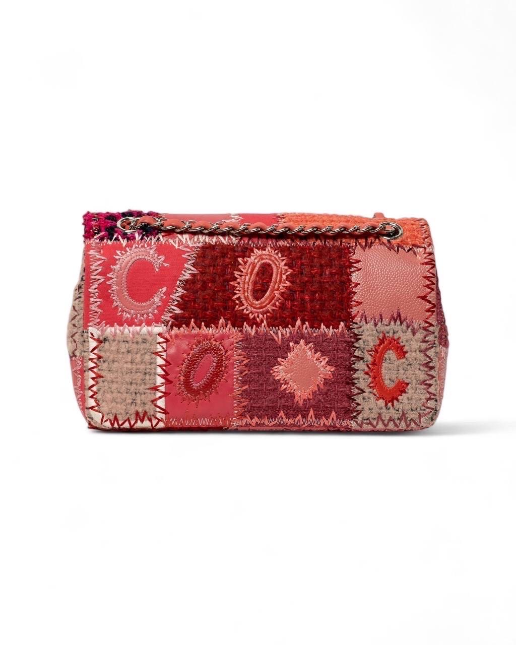 Borsa a Tracolla Chanel Timeless 2.55 Patchwork Fucsia For Sale 2