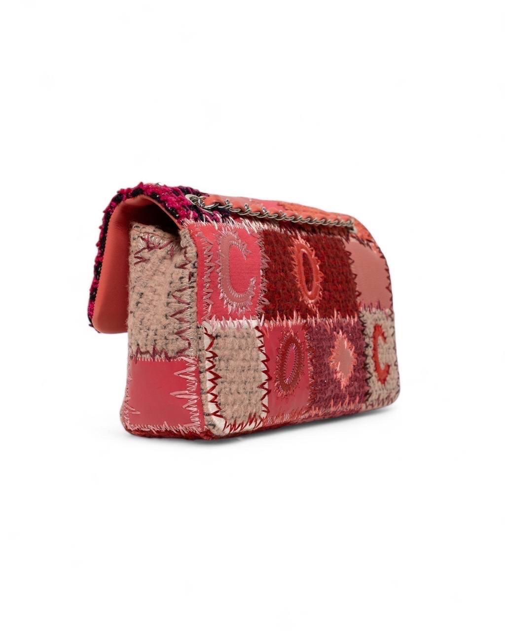 Borsa a Tracolla Chanel Timeless 2.55 Patchwork Fucsia For Sale 3
