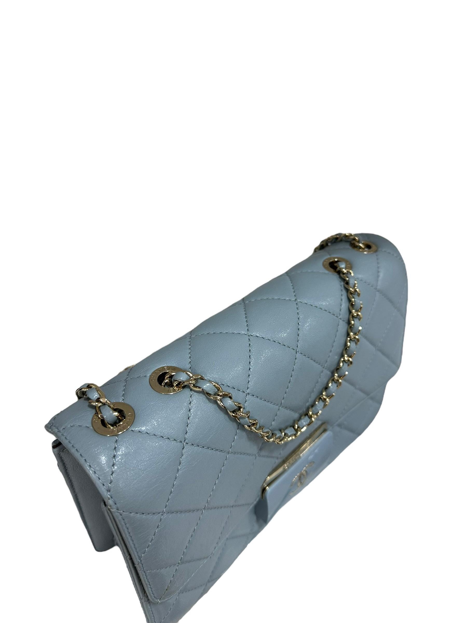  Borsa A Tracolla Chanel Timeless Chic Azzurra 2016/2017 Pour femmes 