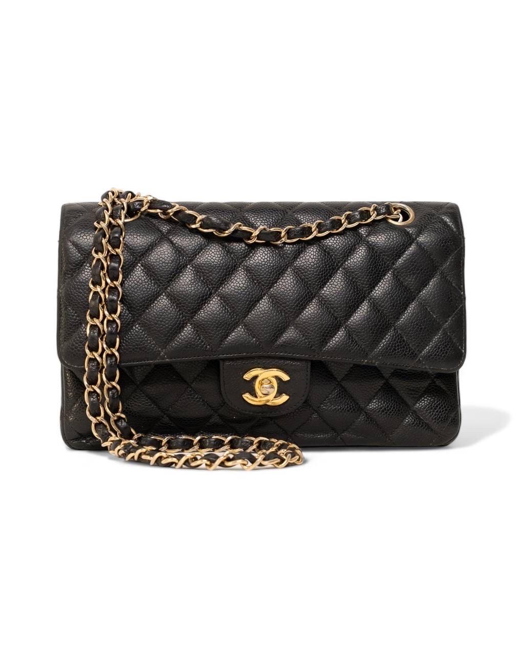 Borsa a Tracolla Chanel Timeless Double rabat 2.55 Caviar Nera 9