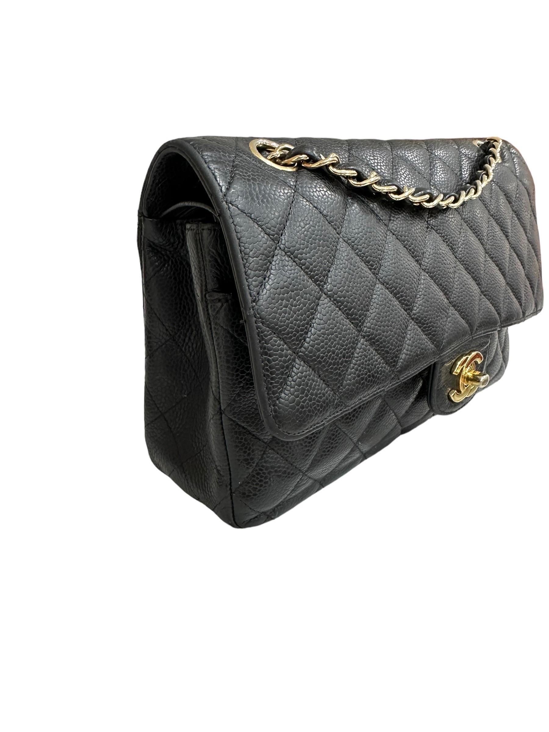 Borsa A Tracolla Chanel Timeless Double Flap Classic Caviar Nera 2006-2008 In Good Condition For Sale In Torre Del Greco, IT