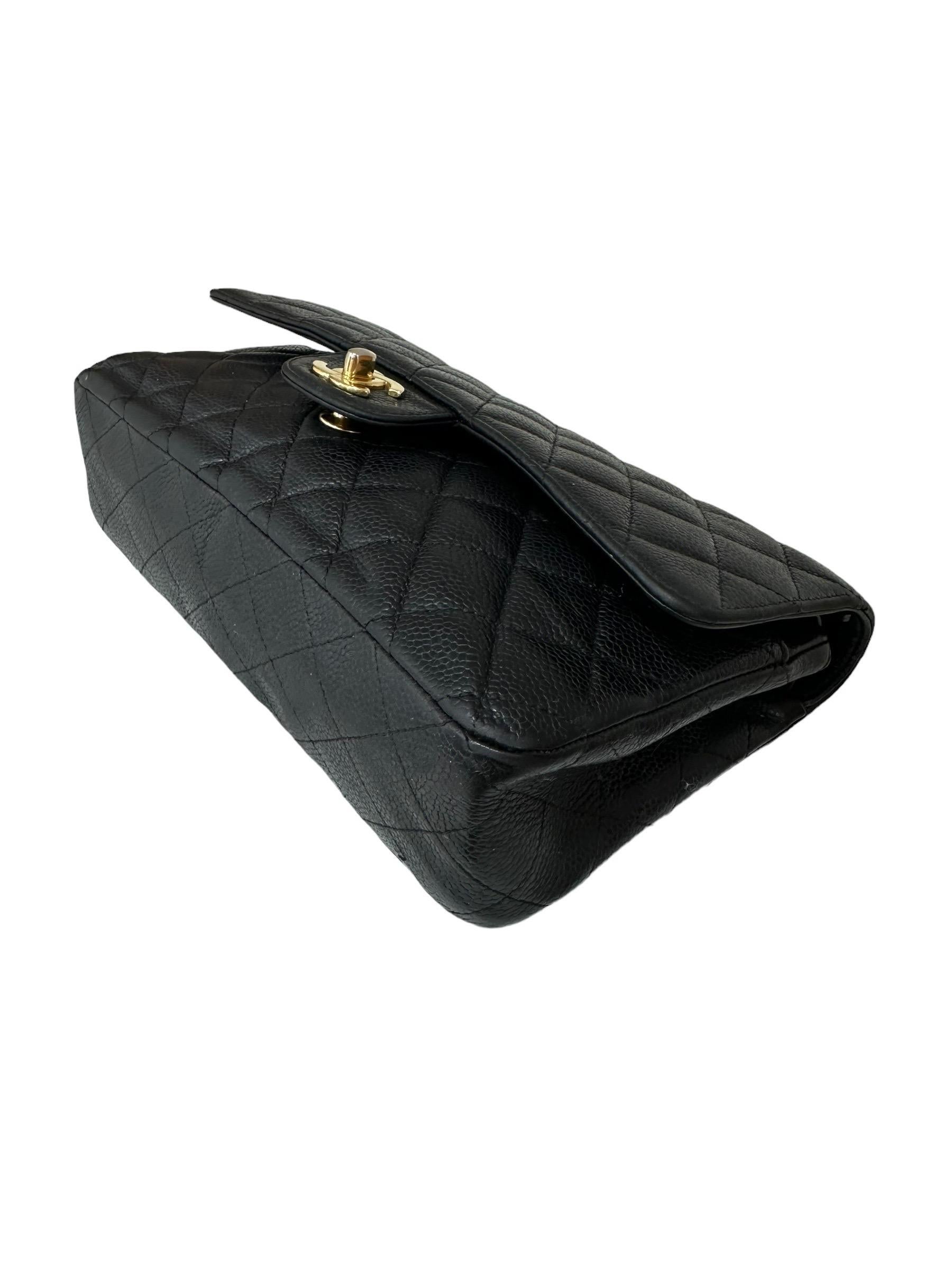 Borsa A Tracolla Chanel Timeless Double Flap Classic Caviar Nera 2006-2008 For Sale 2