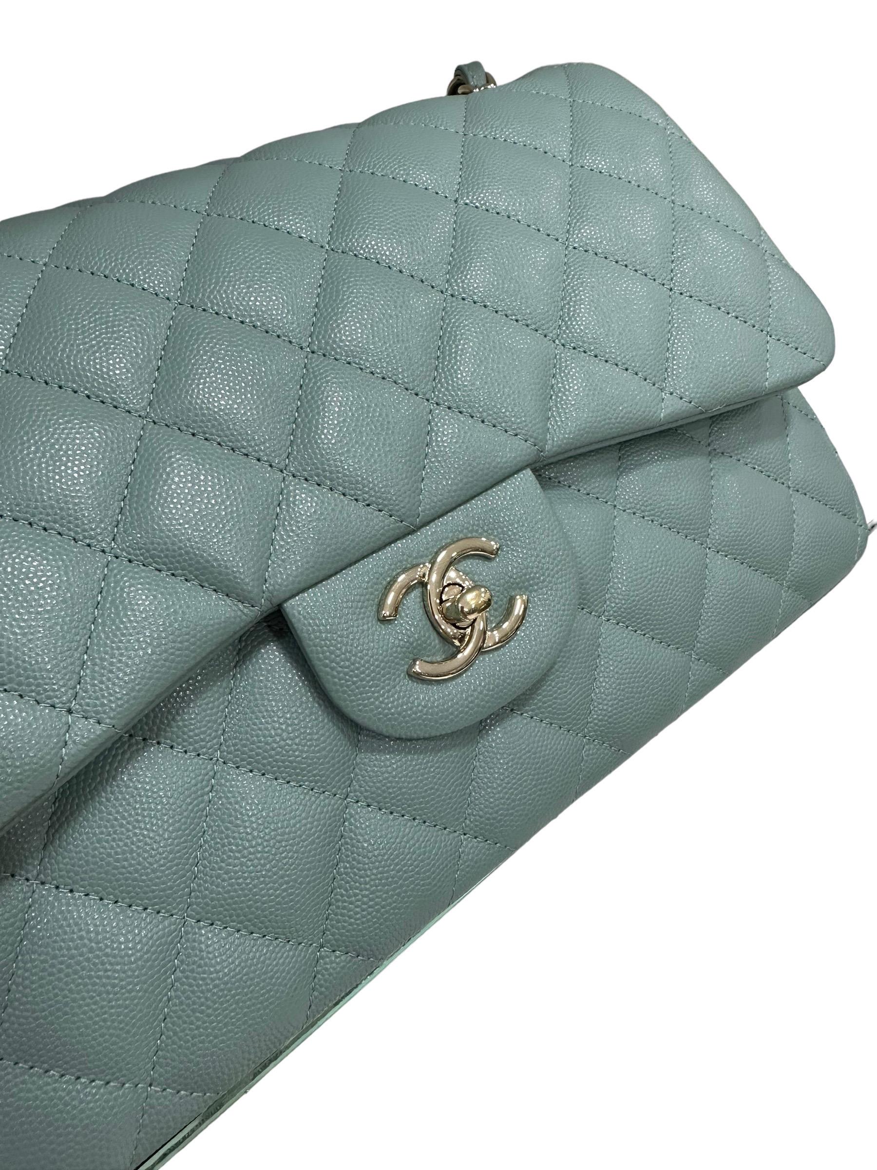 Borsa chanel azzurra clearance
