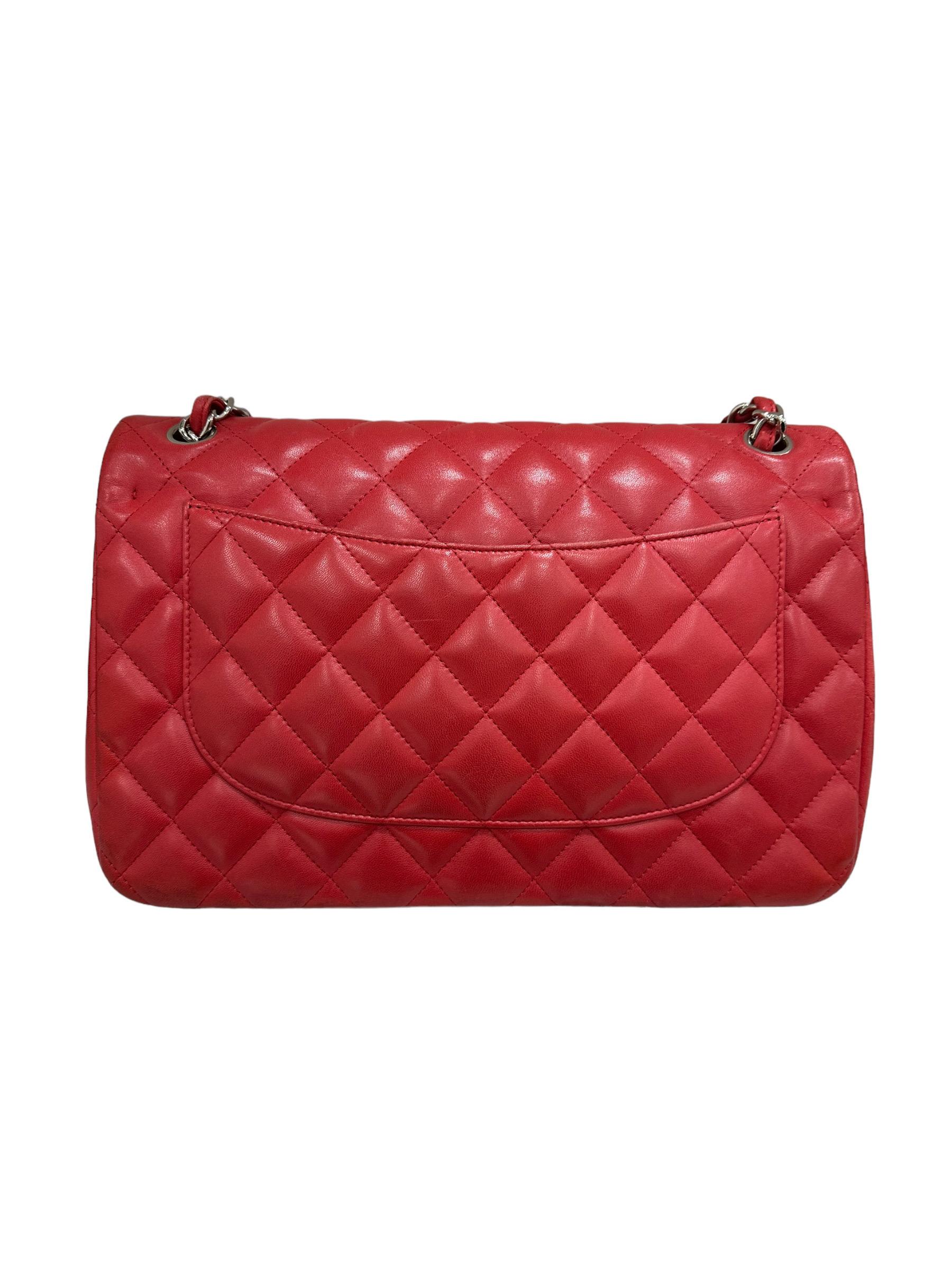 Borsa A Tracolla Chanel Timeless Jumbo Rossa 2013/2014 im Zustand „Hervorragend“ im Angebot in Torre Del Greco, IT