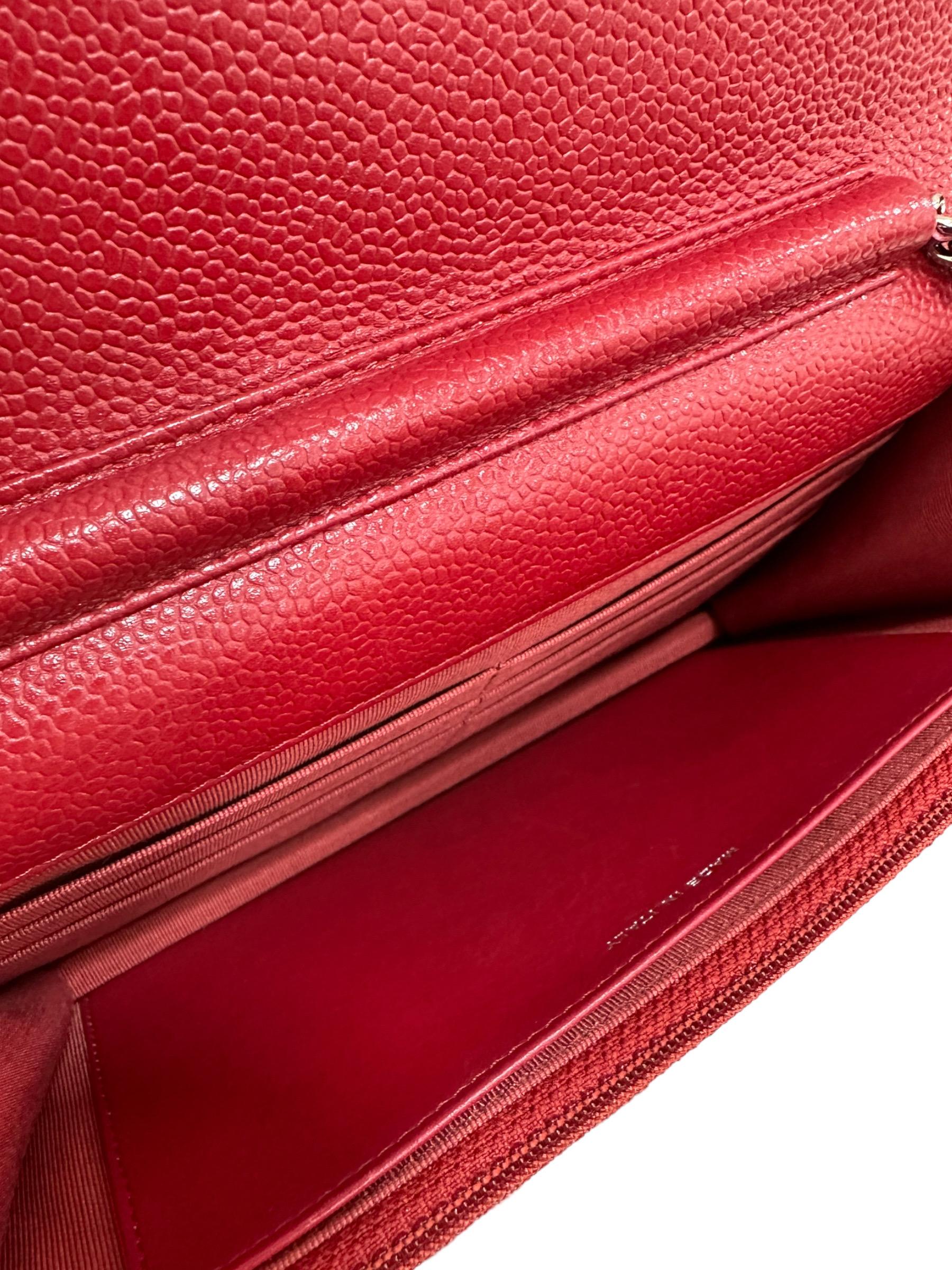 Borsa A Tracolla Chanel Wallet On Chain Caviar Rossa 2014 For Sale 9
