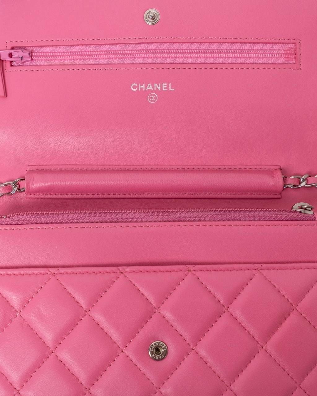 Borsa a Tracolla Chanel Wallet On Chain CC Glitter Rosa 10