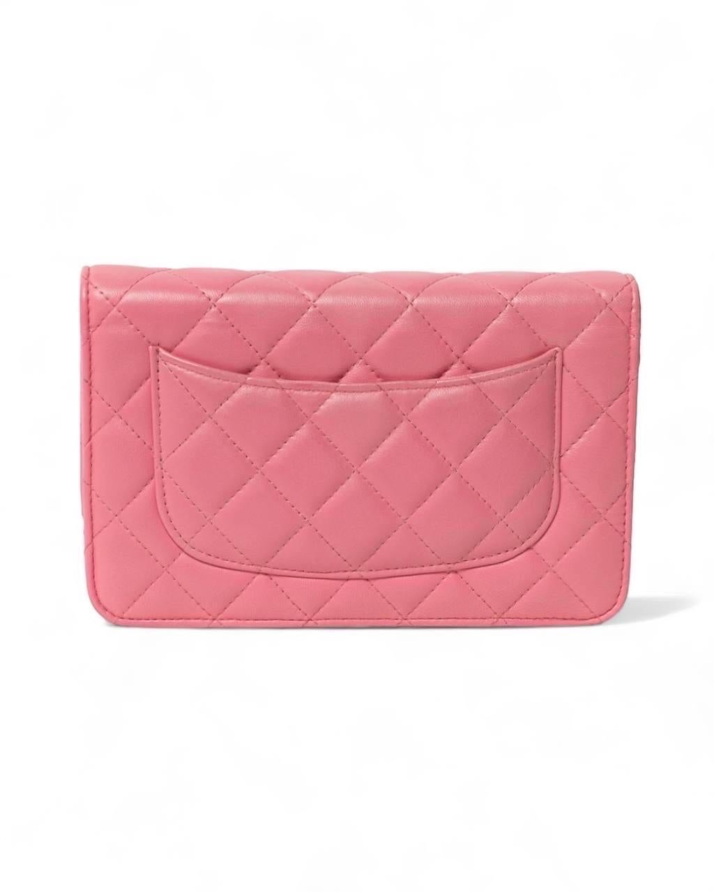 Borsa a Tracolla Chanel Wallet On Chain CC Glitter Rosa 1