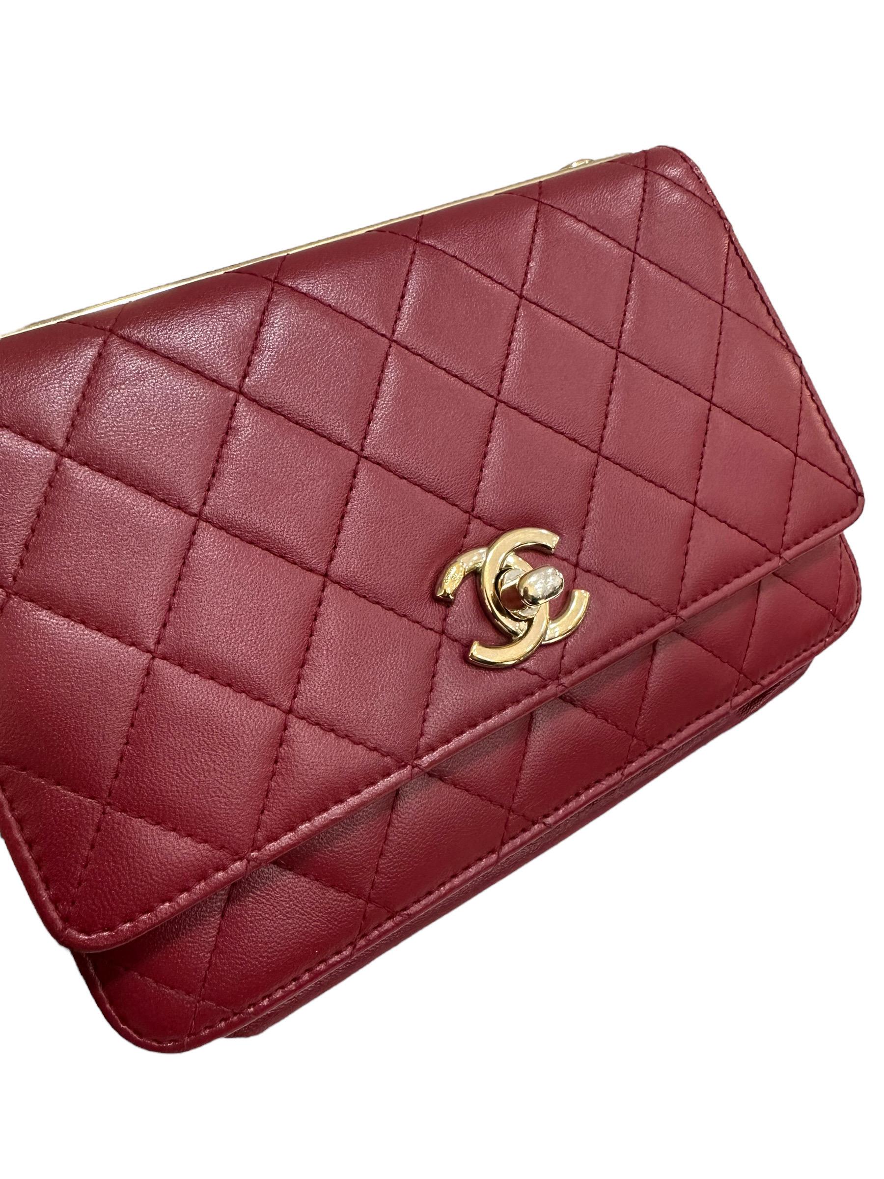Borsa A Tracolla Chanel Wallet On Chain Rossa 2016/2017 2