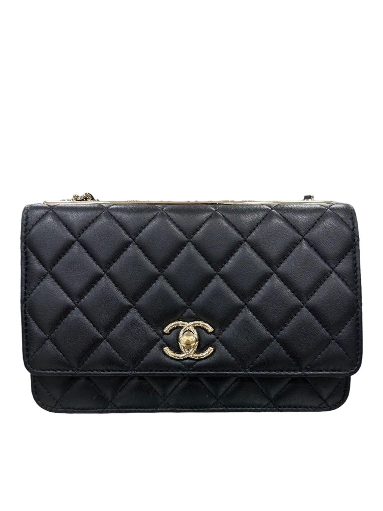 Borsa A Tracolla Chanel WOC Wallet On Chain Nera For Sale at 1stDibs