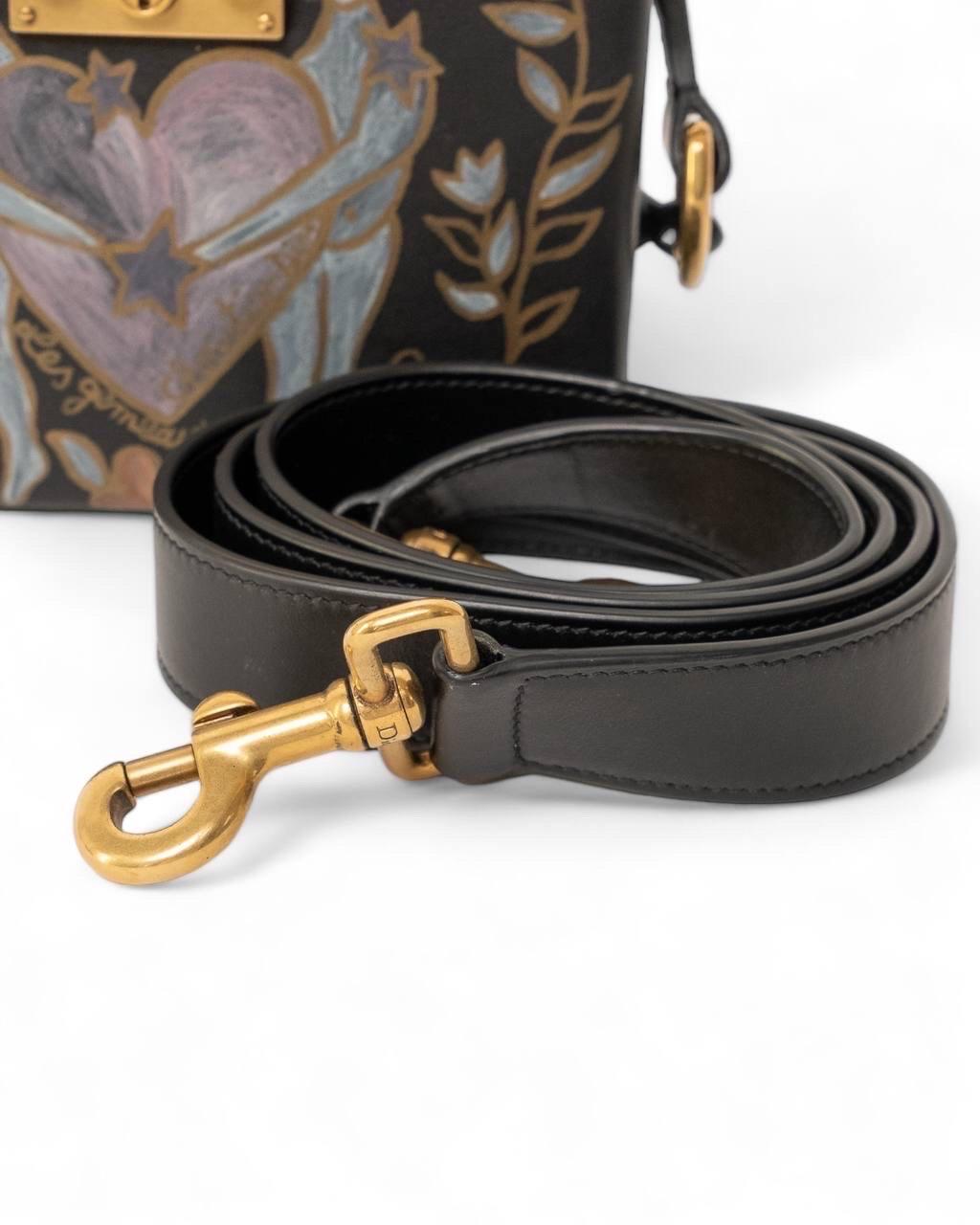 Nero Borsa a Tracolla Dior LockBox Zodiaco A.E L. Nera in vendita