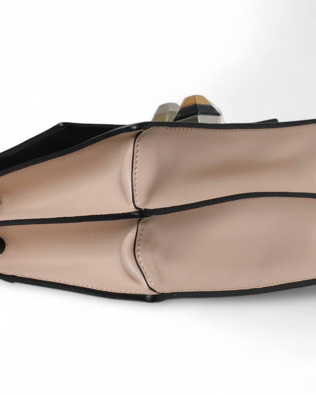 Borsa A Tracolla Fendi Kan I Small Tricolor Nera For Sale 6