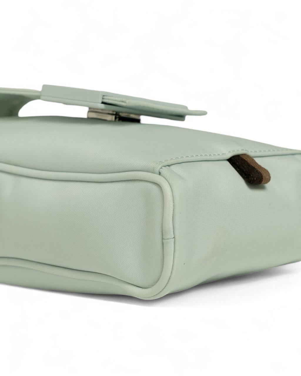 Borsa a Tracolla Fendi Portacellulare Nylon FF Azzurro For Sale 6