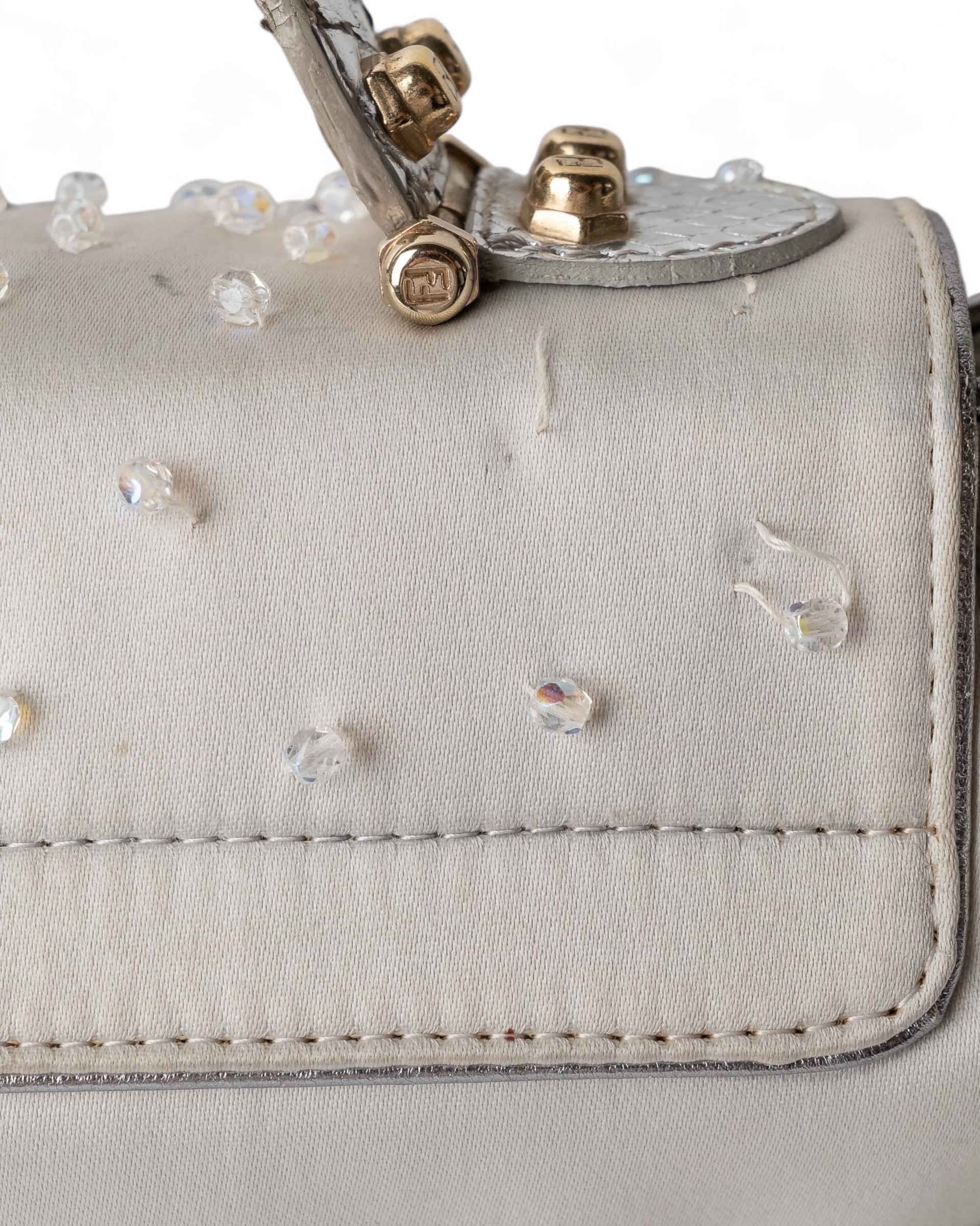 Borsa A Tracolla Fendi Vanity Mirror Silver For Sale 7