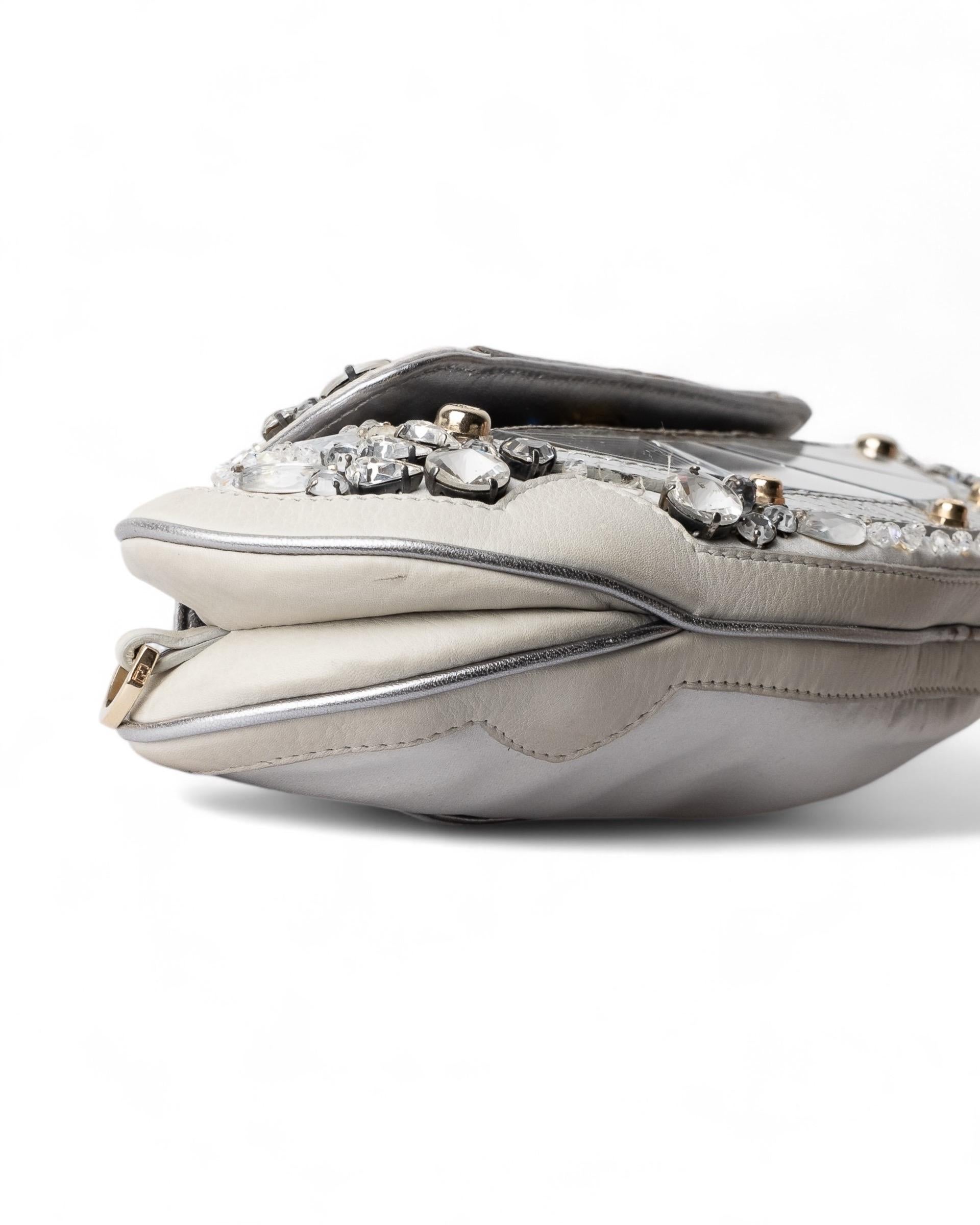 Borsa A Tracolla Fendi Vanity Mirror Silver For Sale 10