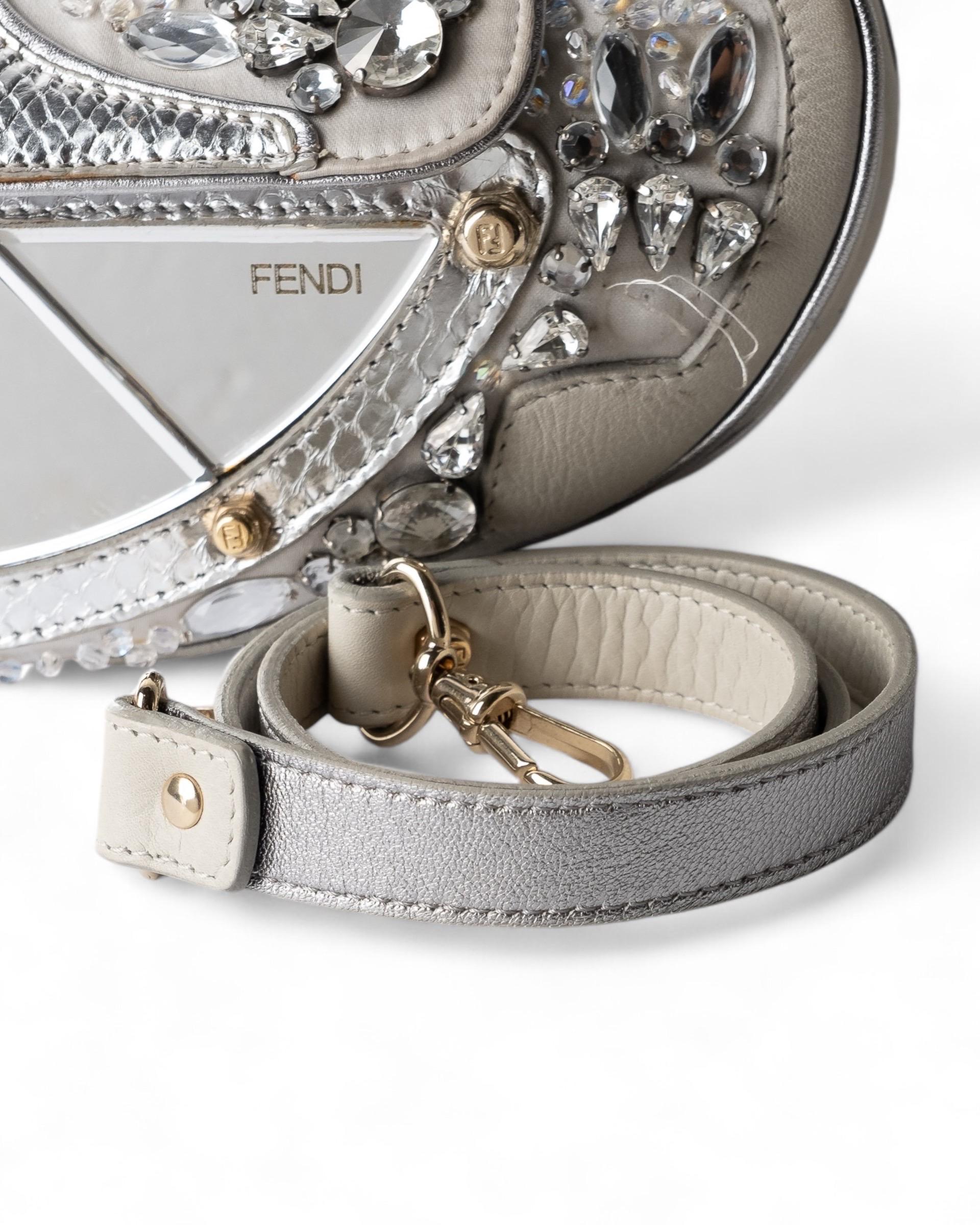 Borsa A Tracolla Fendi Vanity Mirror Silver For Sale 16