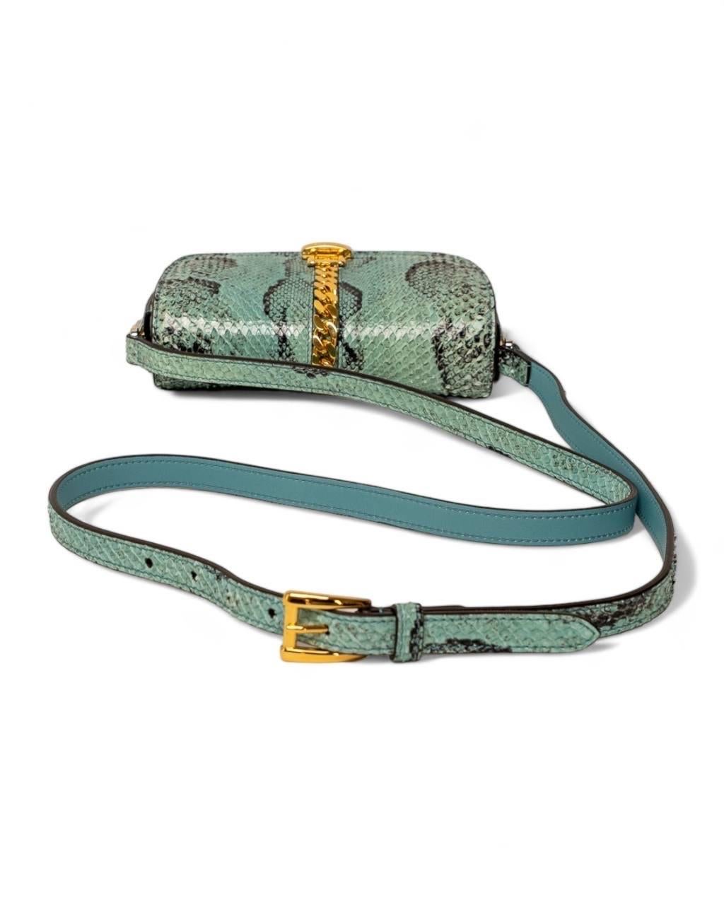 Borsa a Tracolla Gucci Sylvie 1969 Mini Celeste For Sale 5