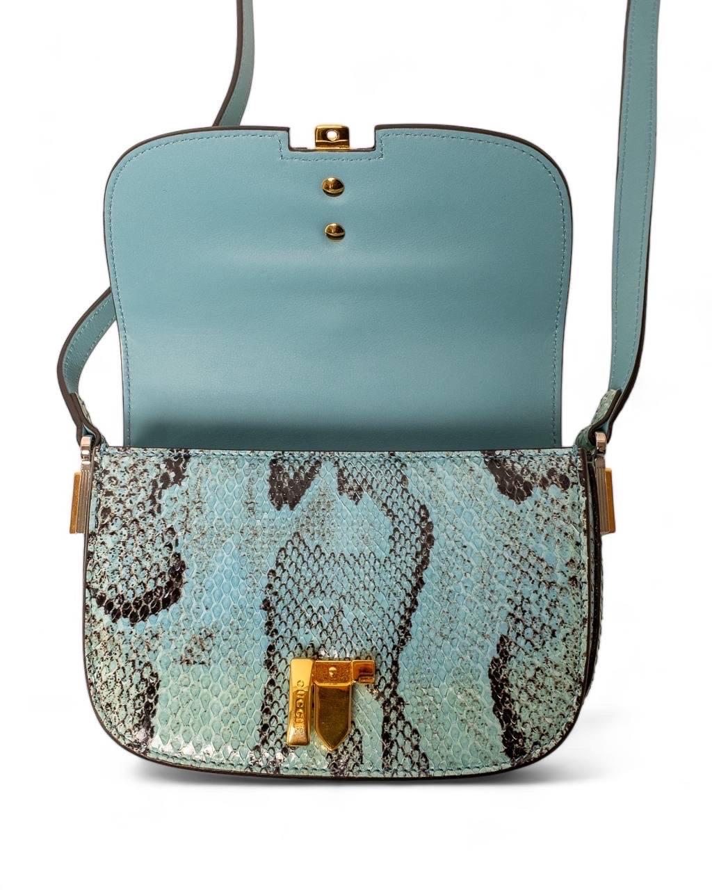 Borsa a Tracolla Gucci Sylvie 1969 Mini Celeste For Sale 10