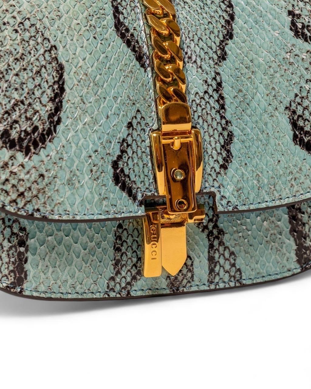 Borsa a Tracolla Gucci Sylvie 1969 Mini Celeste For Sale 1