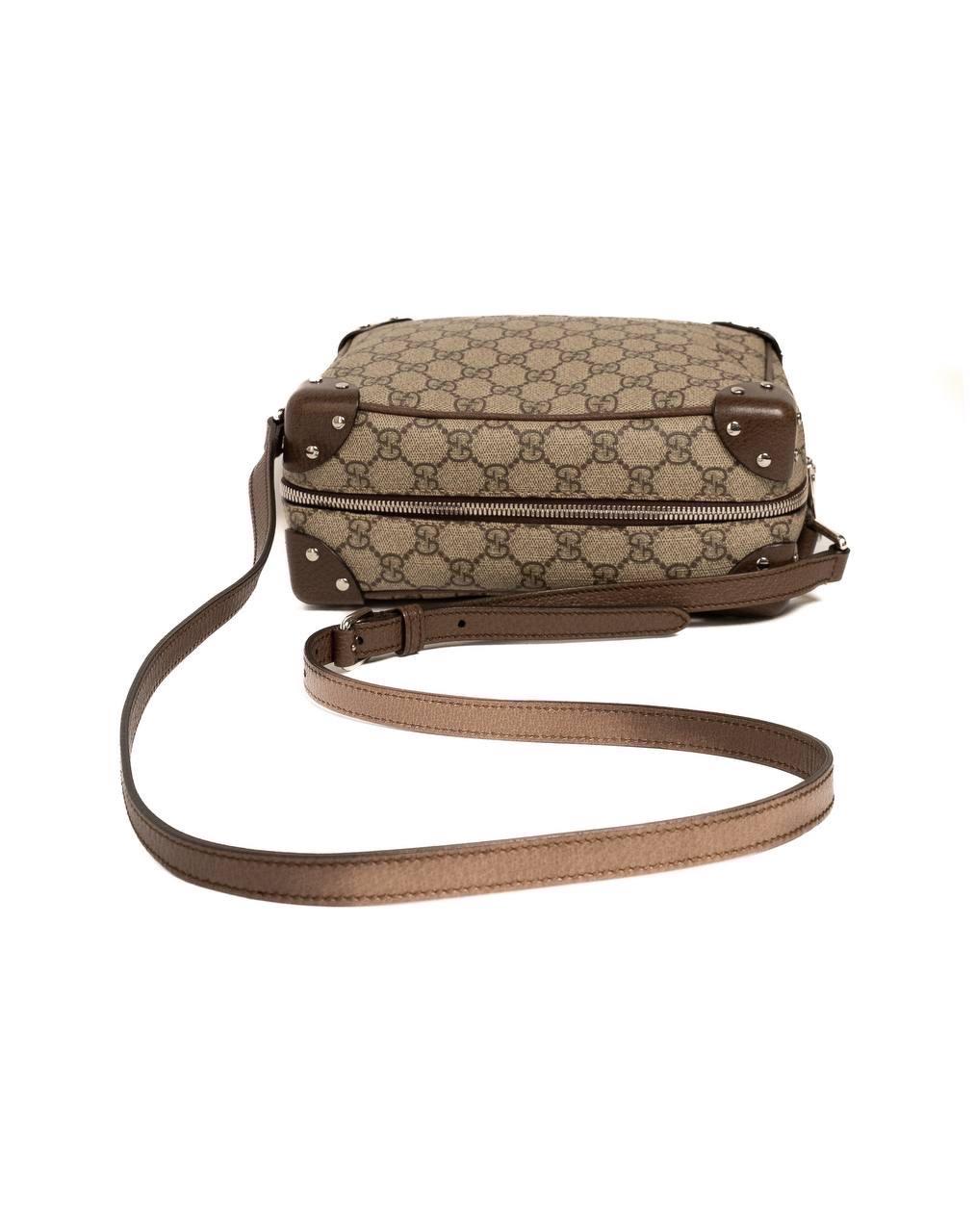 Borsa a Tracolla Gucci Trunk GG Supreme Marrone In Good Condition In Torre Del Greco, IT