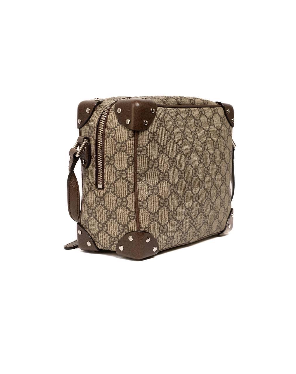 Borsa a Tracolla Gucci Trunk GG Supreme Marrone 1