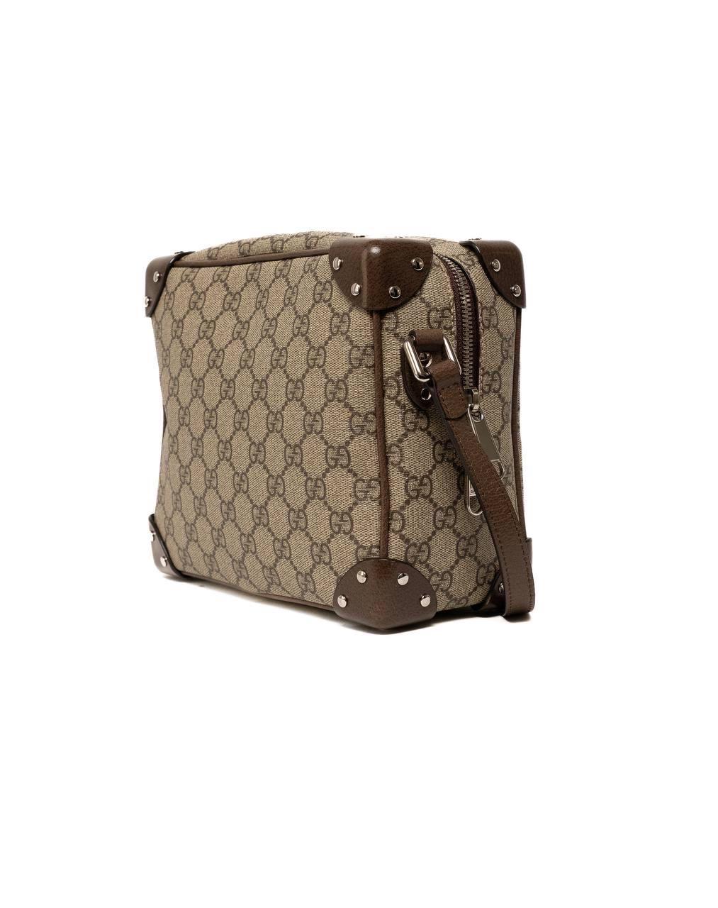 Borsa a Tracolla Gucci Trunk GG Supreme Marrone 2