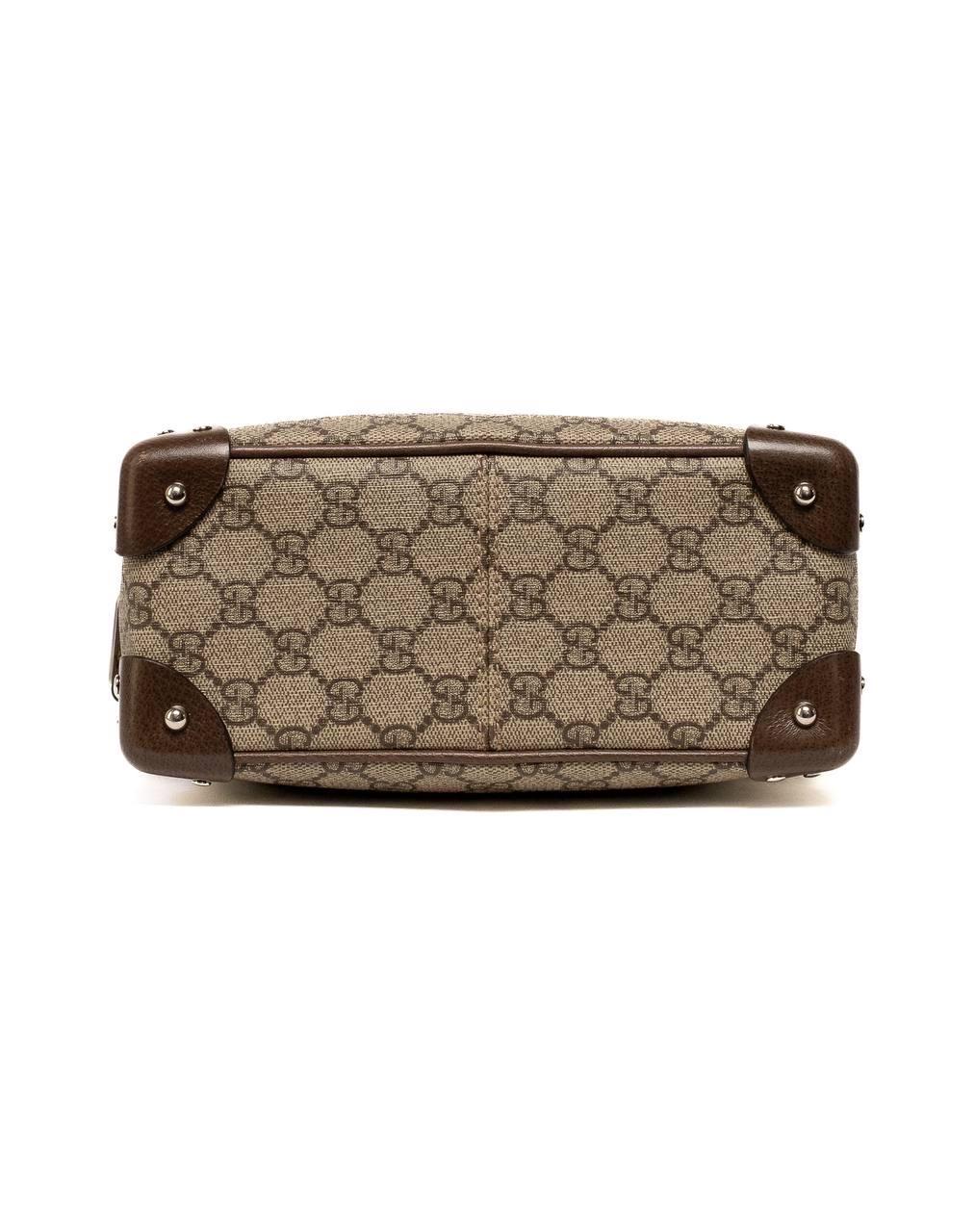 Borsa a Tracolla Gucci Trunk GG Supreme Marrone 4