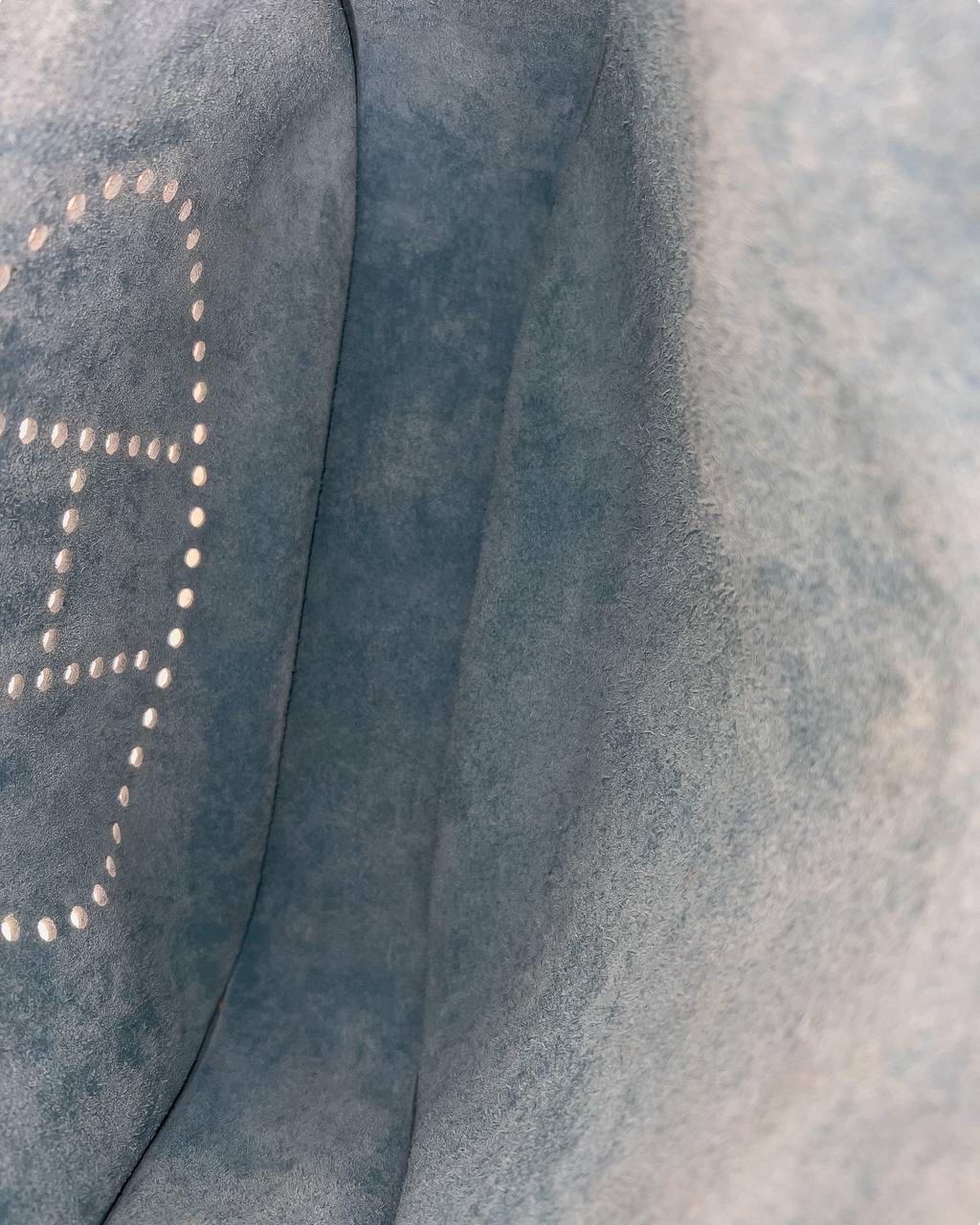 Borsa A Tracolla Hermès Evelyne 29 Togo Bleu Jean 8