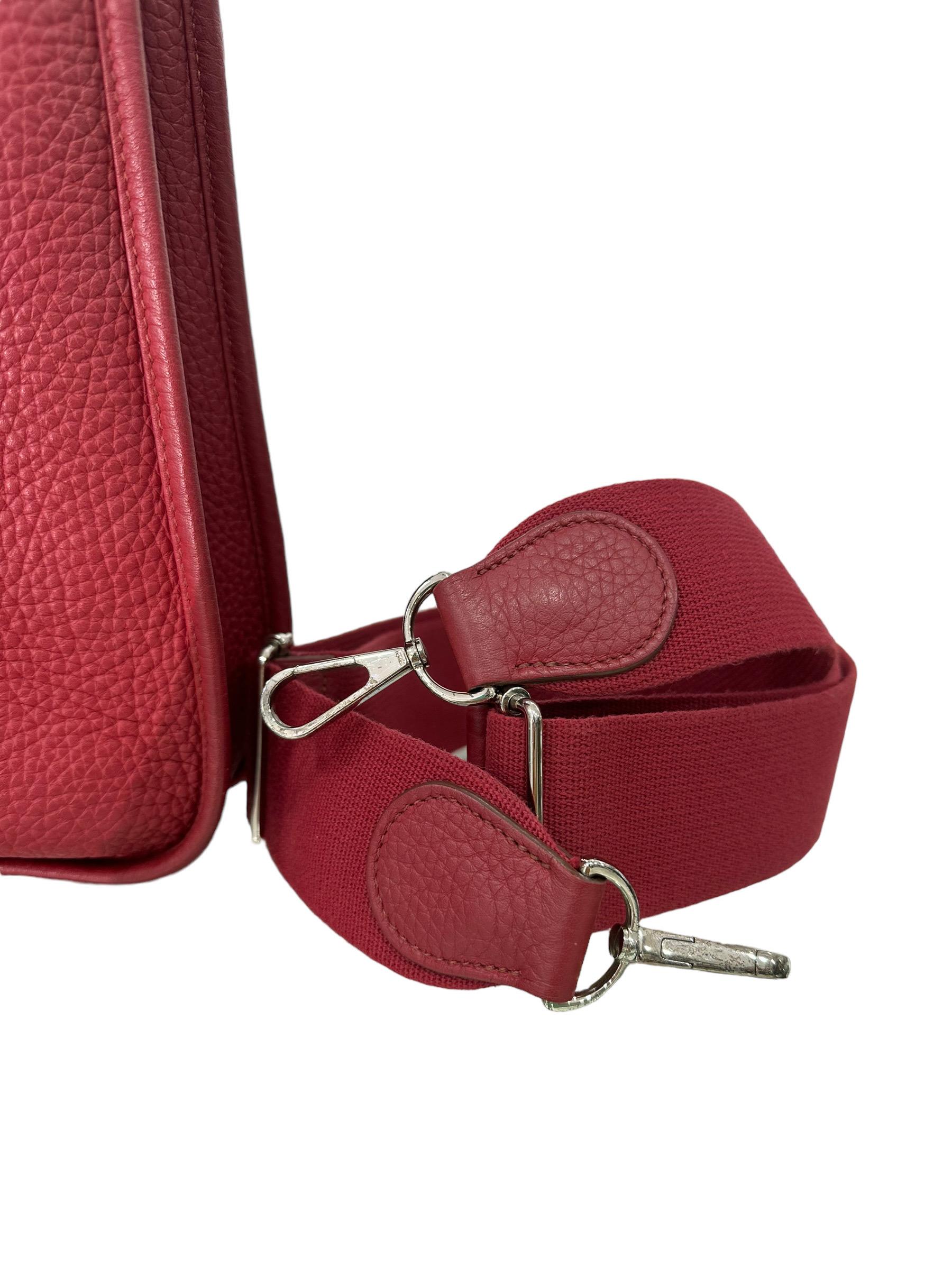 Borsa A Tracolla Hermès Evelyne PM Clemence Rouge H 2014 6
