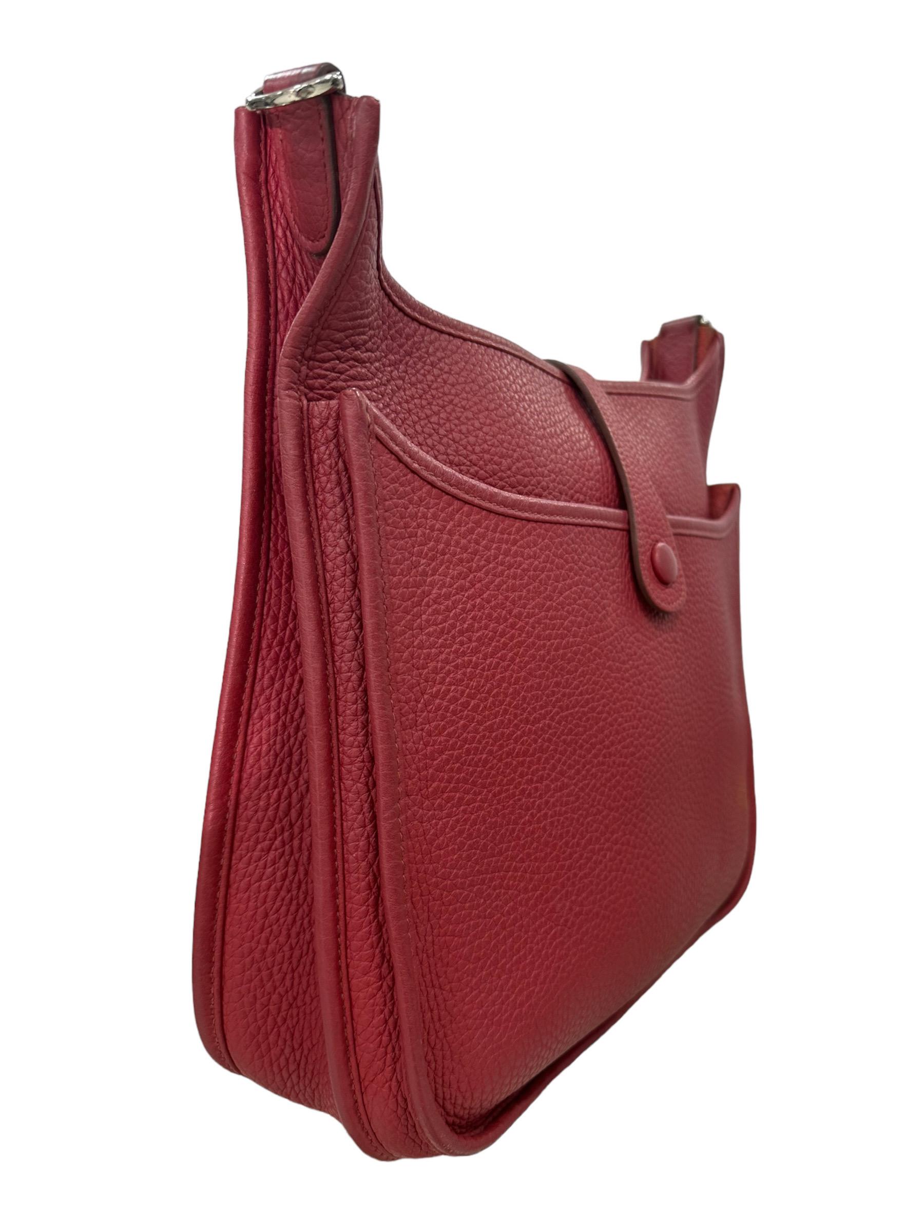 Borsa A Tracolla Hermès Evelyne PM Clemence Rouge H 2014 4